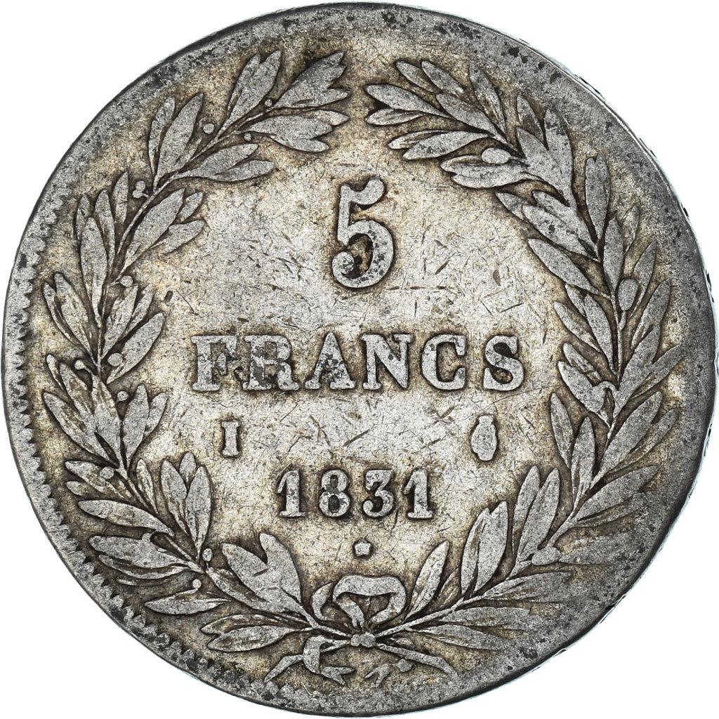 Coin, France, Louis-Philippe, 5 Francs, 1831, Limoges, VF(20-25), Silver