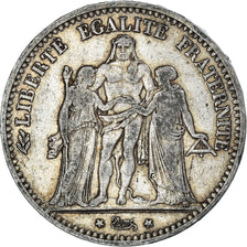 Coin, France, Hercule, 5 Francs, 1874, Bordeaux, VF(30-35), Silver, KM:820.2