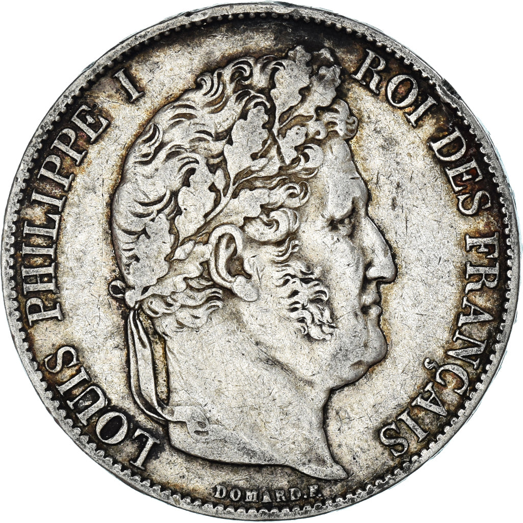 Moeda, França, Louis-Philippe, 5 Francs, 1847, Paris, EF(40-45), Prata