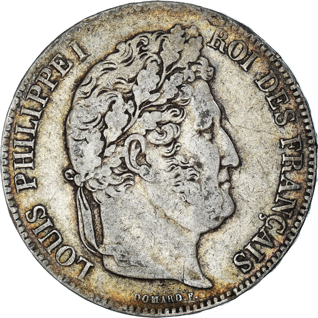 Coin, France, Louis-Philippe, 5 Francs, 1837, Lille, VF(30-35), Silver