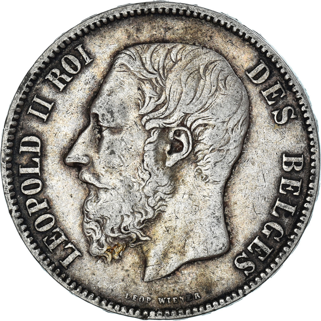 Coin, Belgium, Leopold II, 5 Francs, 5 Frank, 1873, VF(30-35), Silver, KM:24