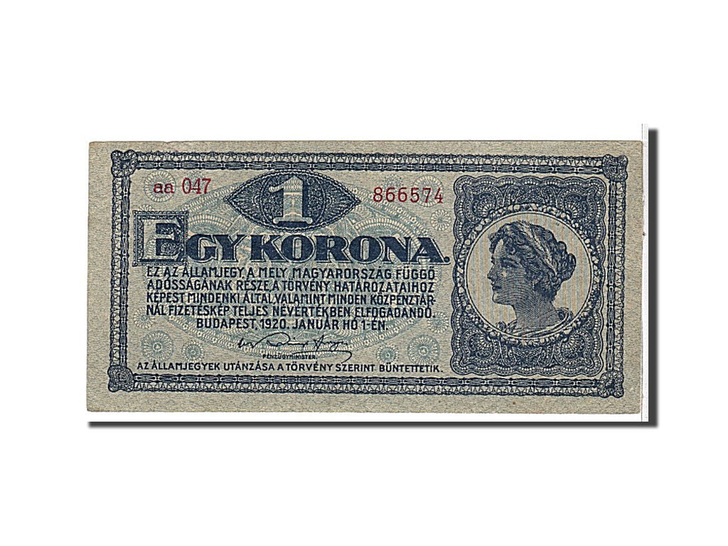 Hungary, 1 Korona, 1920, KM #57, EF(40-45), aa047866574