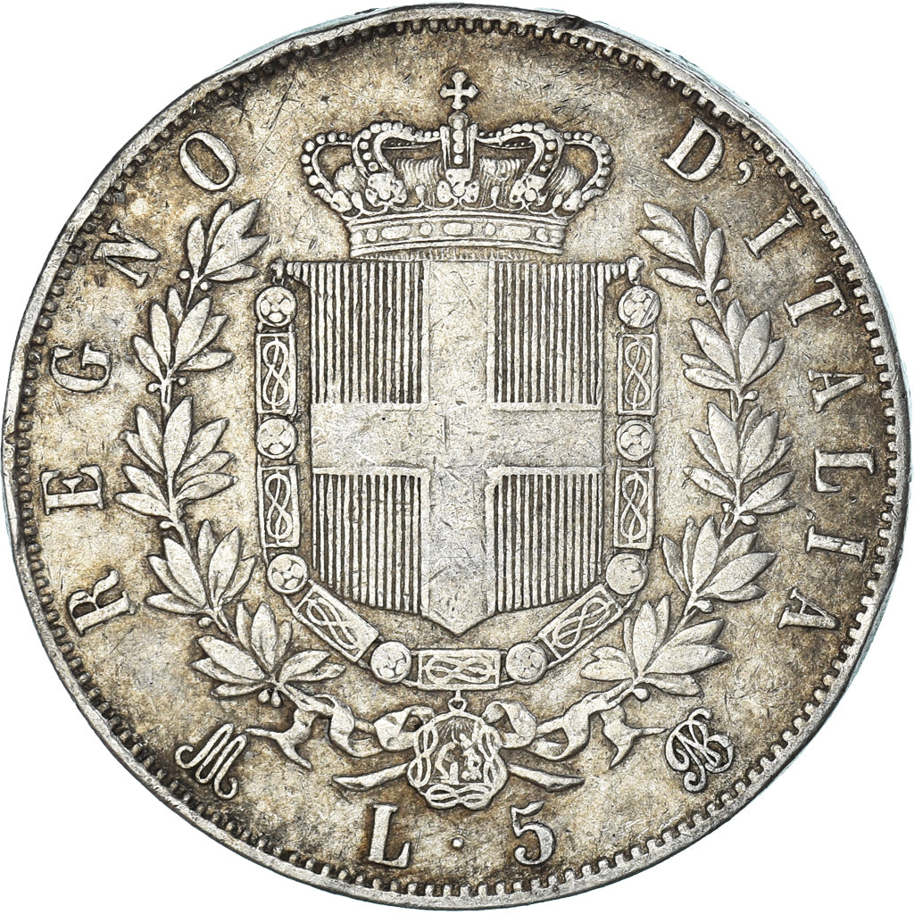 Monnaie, Italie, Vittorio Emanuele II, 5 Lire, 1870, Milan, TTB, Argent, KM:8.3