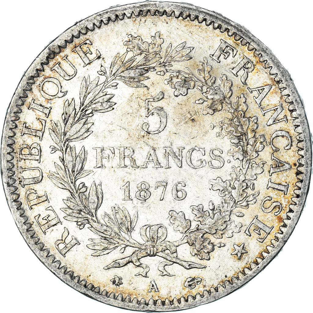 Coin, France, Hercule, 5 Francs, 1876, Paris, EF(40-45), Silver, KM:820.1