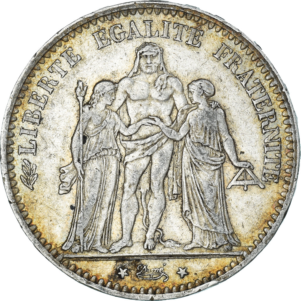 Coin, France, Hercule, 5 Francs, 1876, Paris, EF(40-45), Silver, KM:820.1