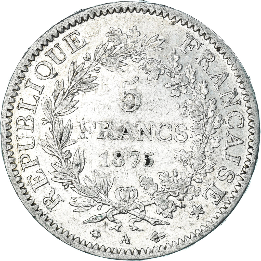 France, Hercule, 5 Francs, 1875, Paris, AU(50-53), Silver, KM:820.1