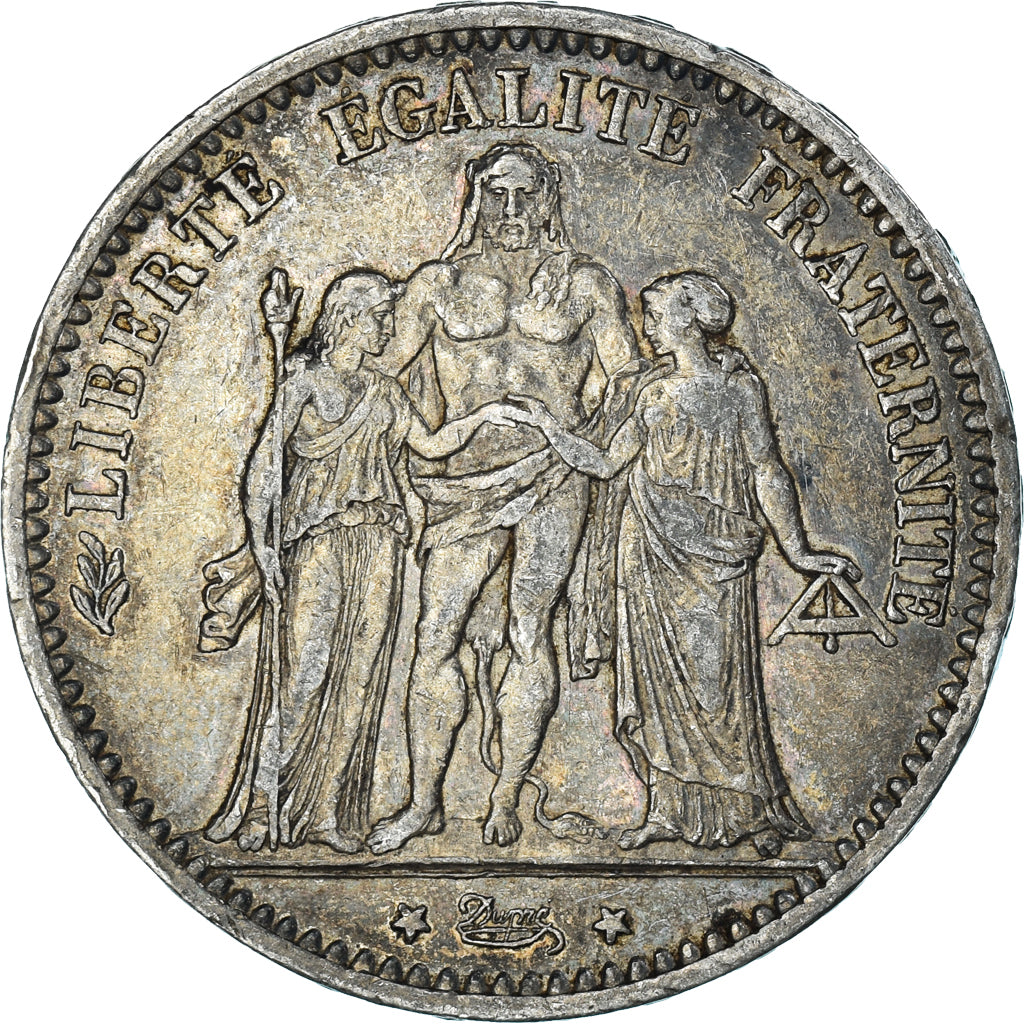 Moeda, França, Hercule, 5 Francs, 1873, Paris, AU(50-53), Prata, KM:820.1