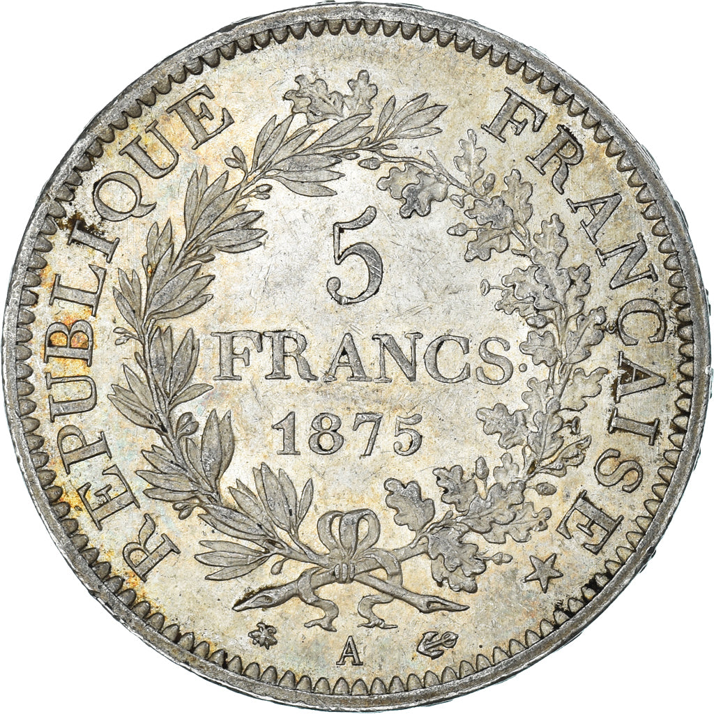 France, Hercule, 5 Francs, 1875, Paris, AU(50-53), Silver, KM:820.1