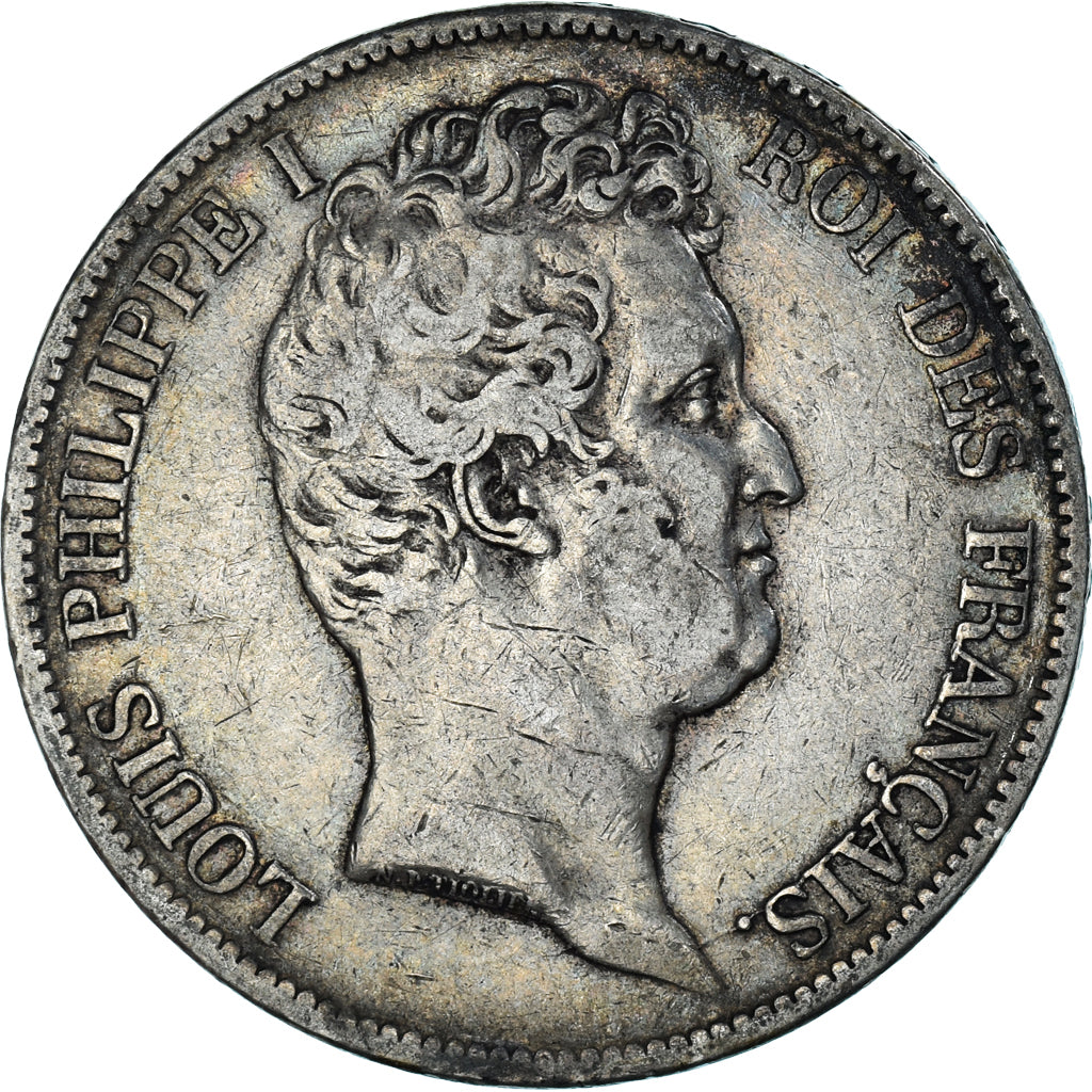 Moneda, Francia, Louis-Philippe, 5 Francs, 1831, Nantes, BC+, Plata, KM:735.12