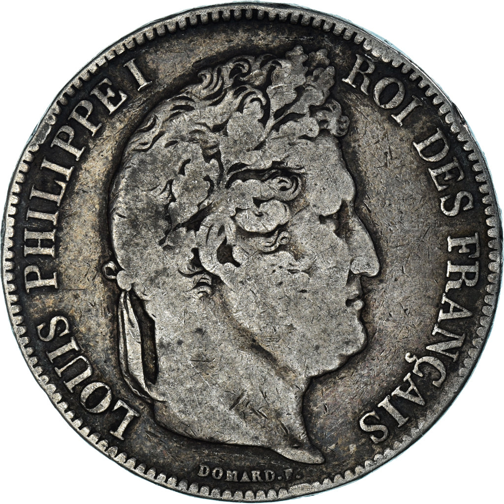 France, Louis-Philippe, 5 Francs, 1833, Bayonne, VF(30-35), Silver, KM:749.8