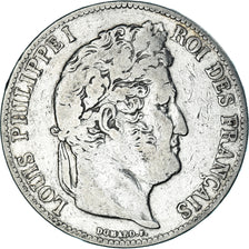 Coin, France, Louis-Philippe, 5 Francs, 1838, Rouen, VF(30-35), Silver