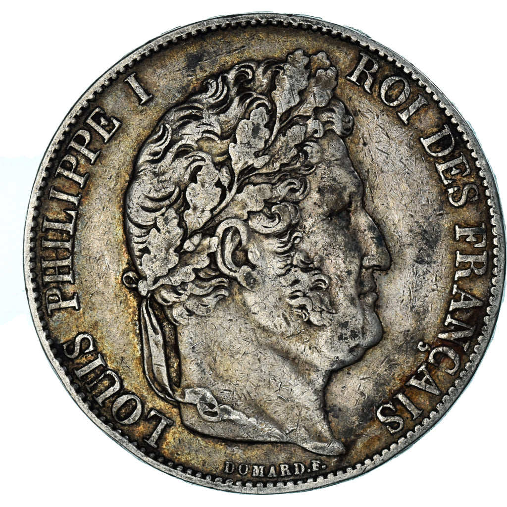 Coin, France, Louis-Philippe, 5 Francs, 1845, Lille, EF(40-45), Silver