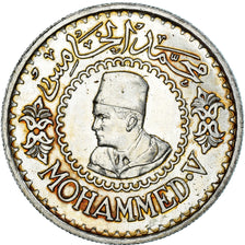 Morocco, Mohammed V, 500 Francs, 1956, Paris, AU(55-58), Silver, KM:54