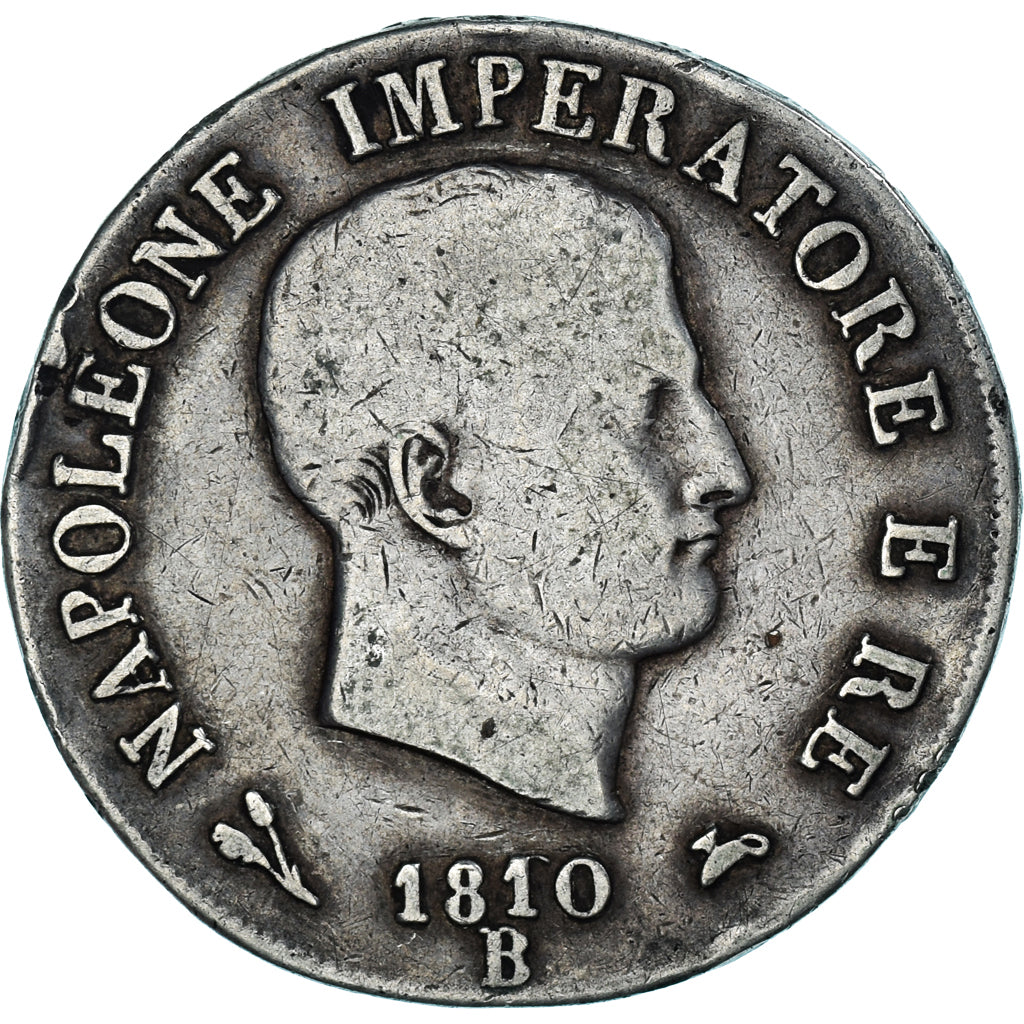 Moeda, ESTADOS ITALIANOS, KINGDOM OF NAPOLEON, Napoleon I, 5 Lire, 1810