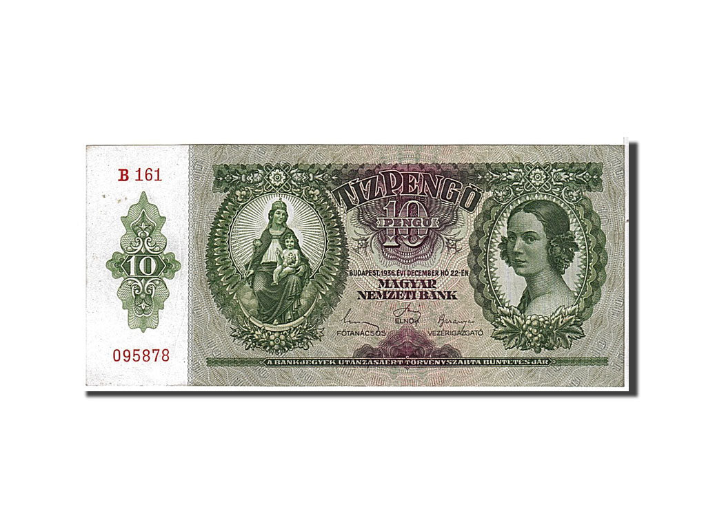 Banknote, Hungary, 10 Pengö, 1936, KM:100, AU(50-53)