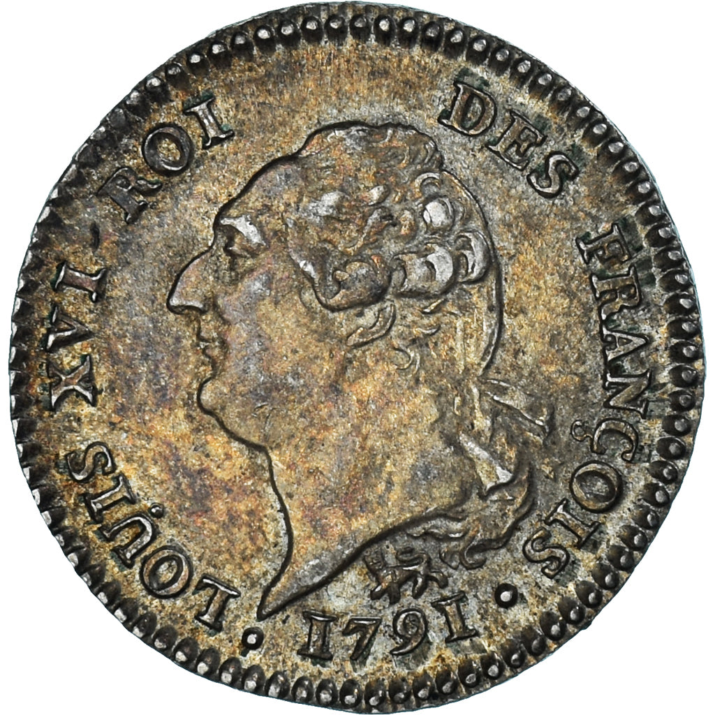 Moneta, Francia, 15 sols françois, 1791, Paris, BB+, Argento, KM 604.1