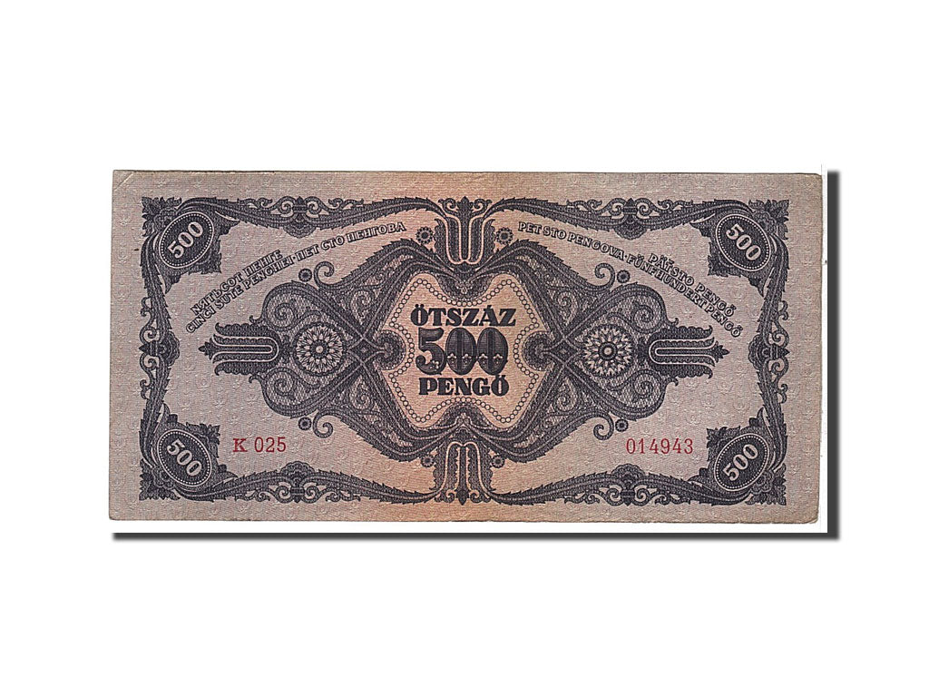 Banknote, Hungary, 500 Pengö, 1945, AU(50-53)