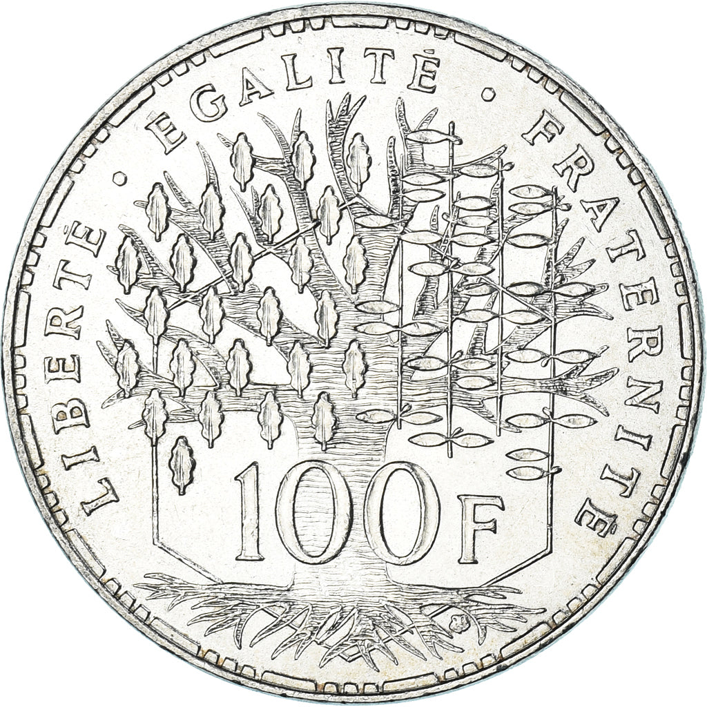 Coin, France, Panthéon, 100 Francs, 1985, Paris, AU(50-53), Silver, KM:951.1