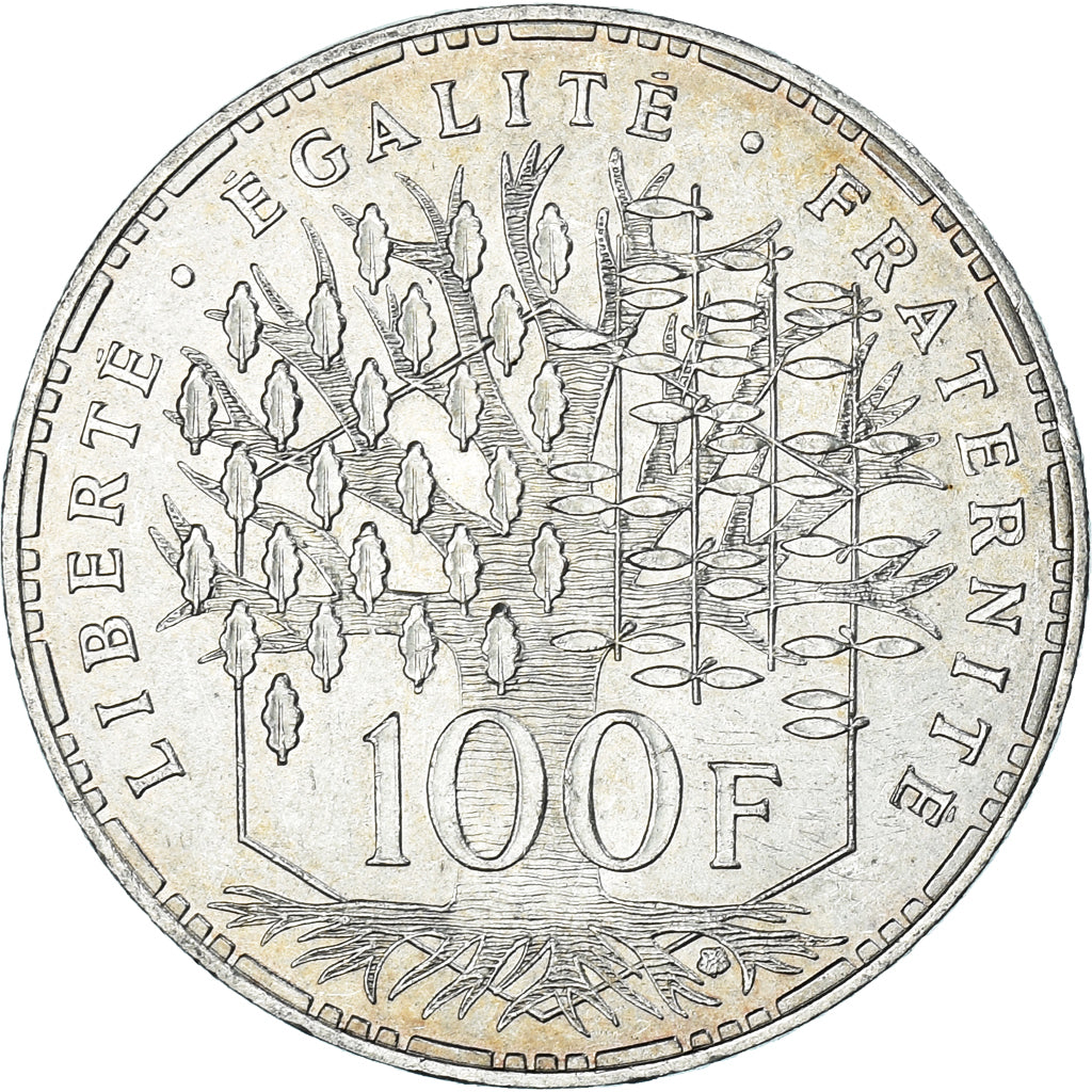 Coin, France, Panthéon, 100 Francs, 1985, Paris, AU(50-53), Silver, KM:951.1
