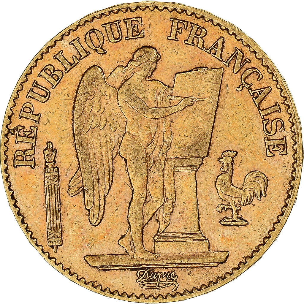 Moneda, Francia, Génie, 20 Francs, 1895, Paris, MBC, Oro, KM:825, Gadoury:1063