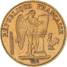 Moneda, Francia, Génie, 20 Francs, 1895, Paris, MBC, Oro, KM:825, Gadoury:1063