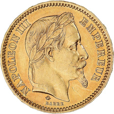 Moneta, Francja, Napoleon III, 20 Francs, 1861, Paris, AU(50-53), Złoto