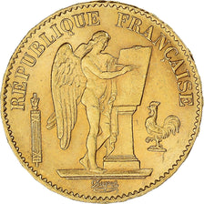 Moeda, França, Génie, 20 Francs, 1875, Paris, AU(50-53), Dourado, KM:825
