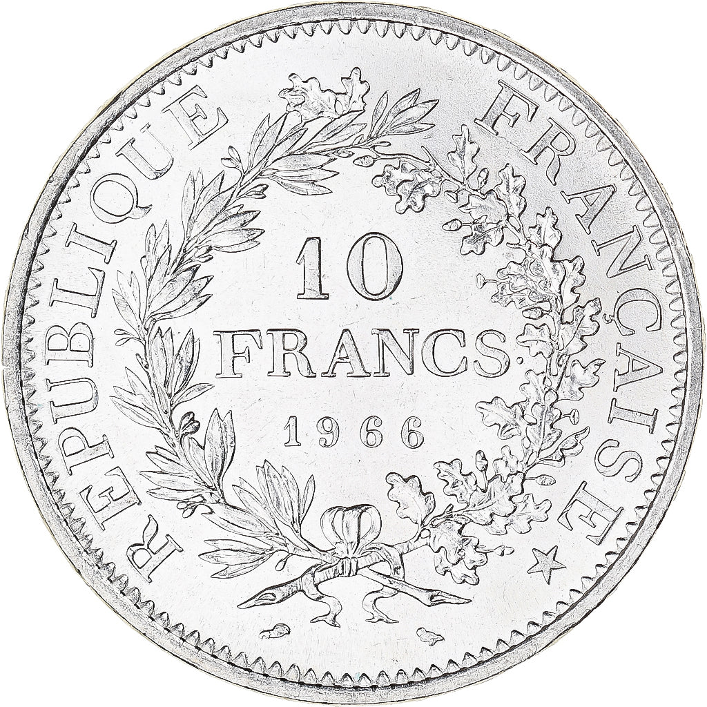 Coin, France, Hercule, 10 Francs, 1966, Paris, MS(63), Silver, KM:932