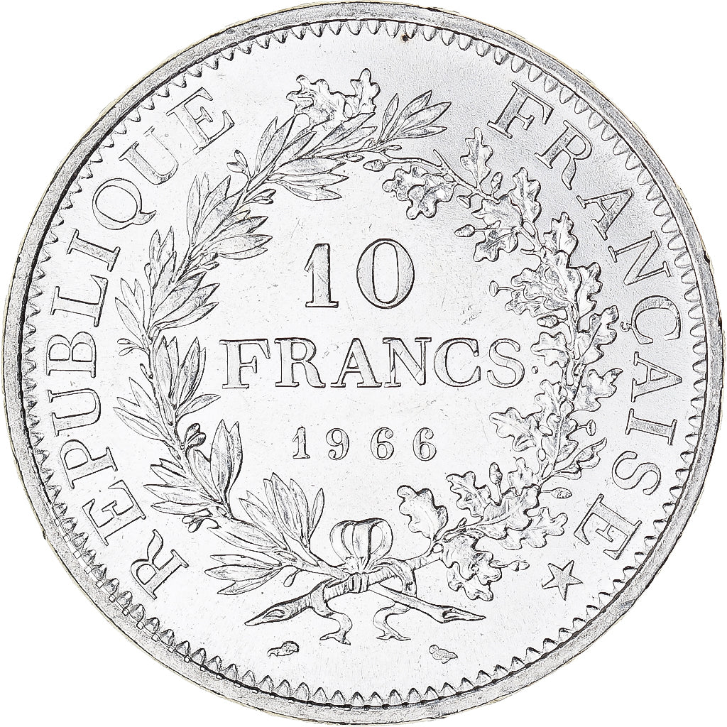 Coin, France, Hercule, 10 Francs, 1966, Paris, MS(63), Silver, KM:932