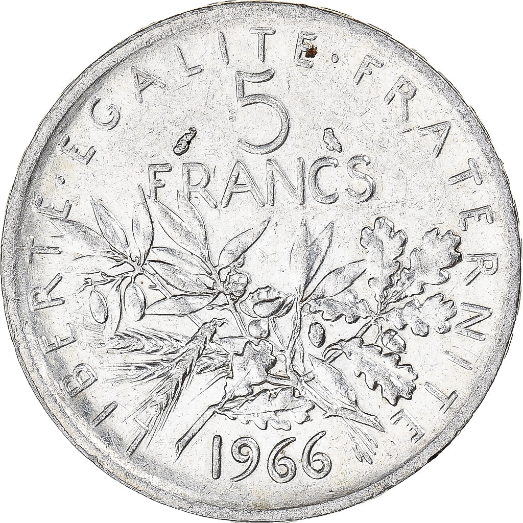 France, Semeuse, 5 Francs, 1966, Paris, SUP+, Argent, KM:926, Gadoury:770
