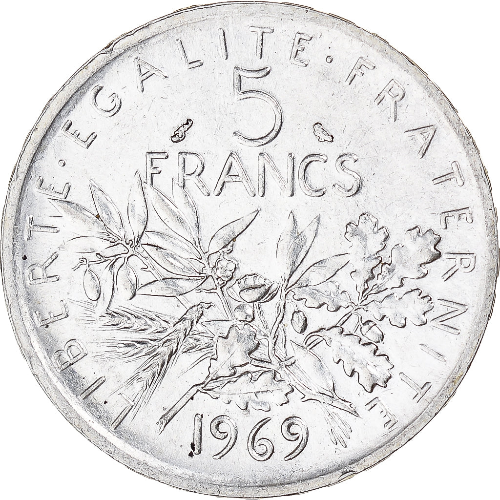 Coin, France, Semeuse, 5 Francs, 1969, Paris, MS(63), Silver, KM:926