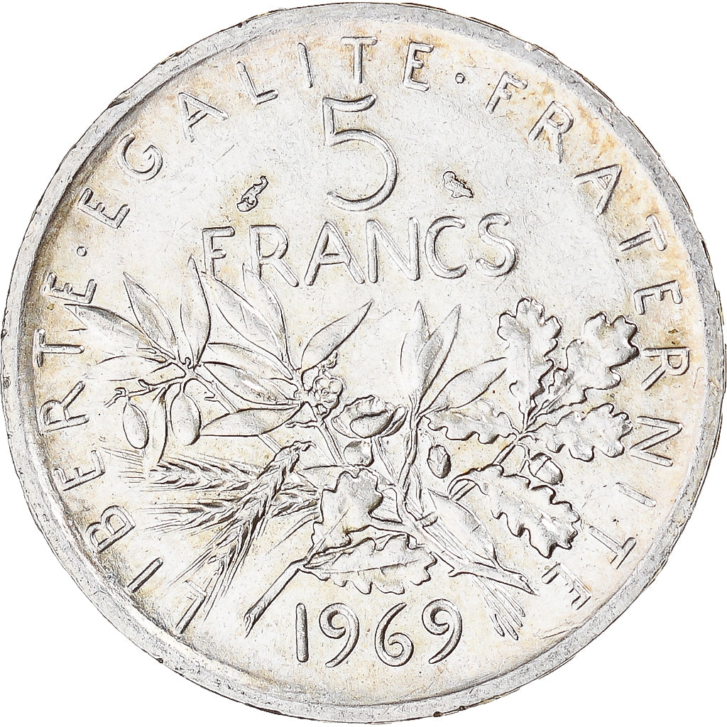 Coin, France, Semeuse, 5 Francs, 1969, Paris, MS(63), Silver, KM:926