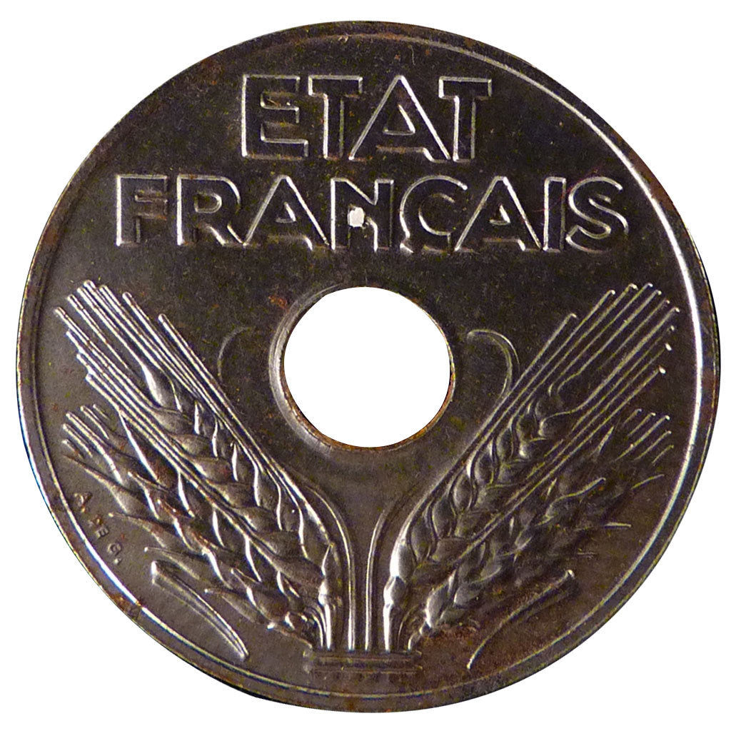 Coin, France, État français, 20 Centimes, 1944, Paris, AU(50-53), Zinc