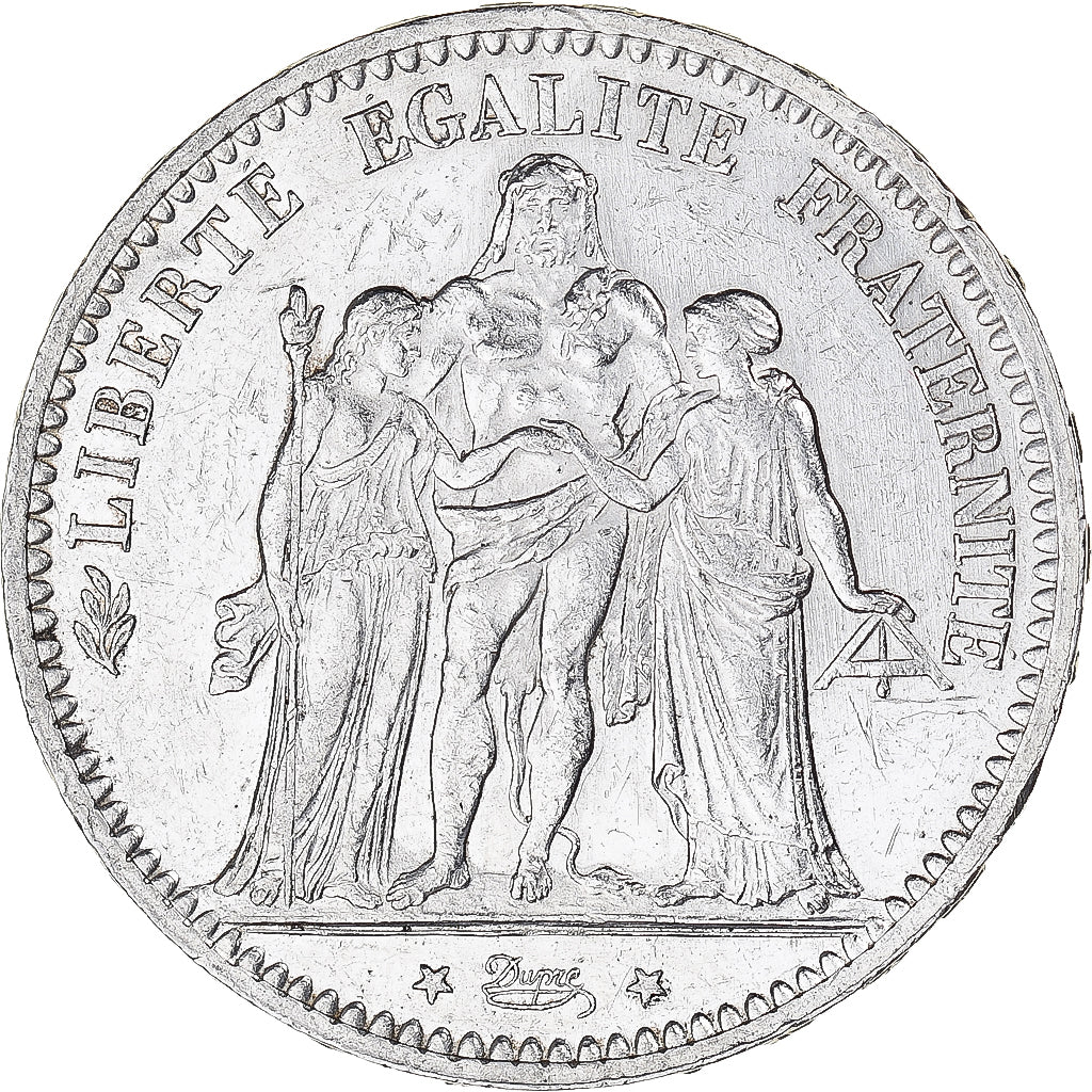 Coin, France, Hercule, 5 Francs, 1873, Paris, MS(60-62), Silver, KM:820.1