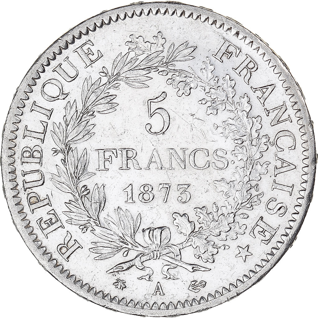 Coin, France, Hercule, 5 Francs, 1873, Paris, MS(60-62), Silver, KM:820.1