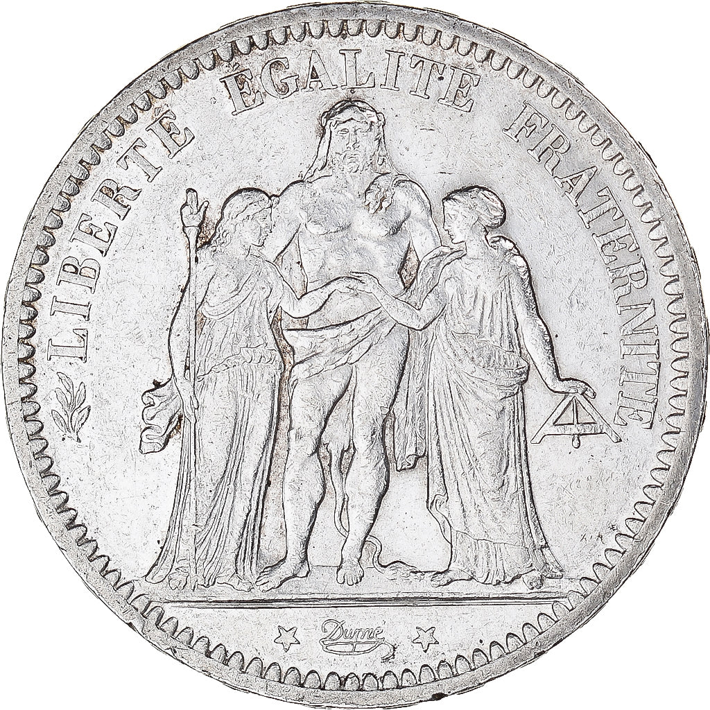Moneta, Francia, Hercule, 5 Francs, 1872, Paris, BB+, Argento, KM:820.1