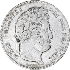 Monnaie, France, Louis-Philippe, 5 Francs, 1842, Lille, TTB, Argent