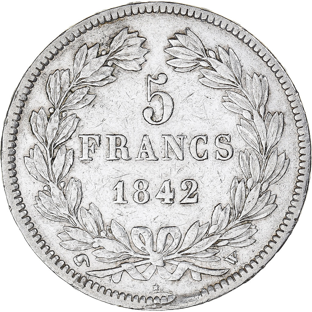 Monnaie, France, Louis-Philippe, 5 Francs, 1842, Lille, TTB, Argent