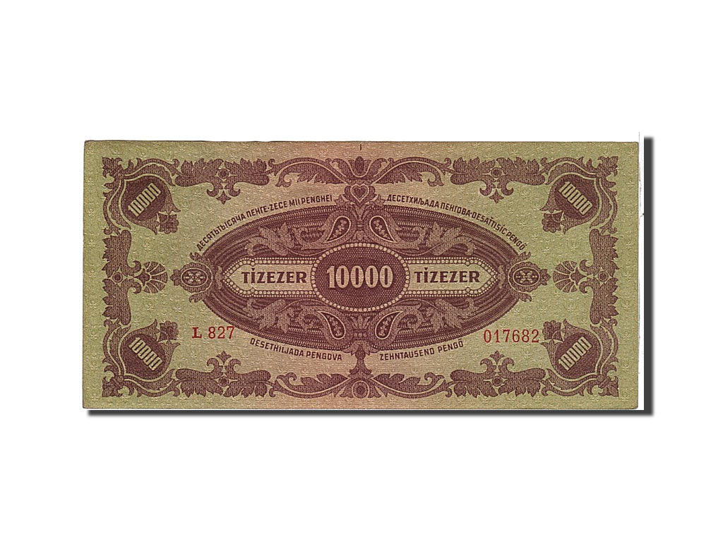 Ungheria, 10,000 Pengö, 1945, KM:119c, BB+