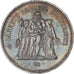 Moeda, França, Hercule, 50 Francs, 1977, Paris, MS(60-62), Prata, KM:941.1