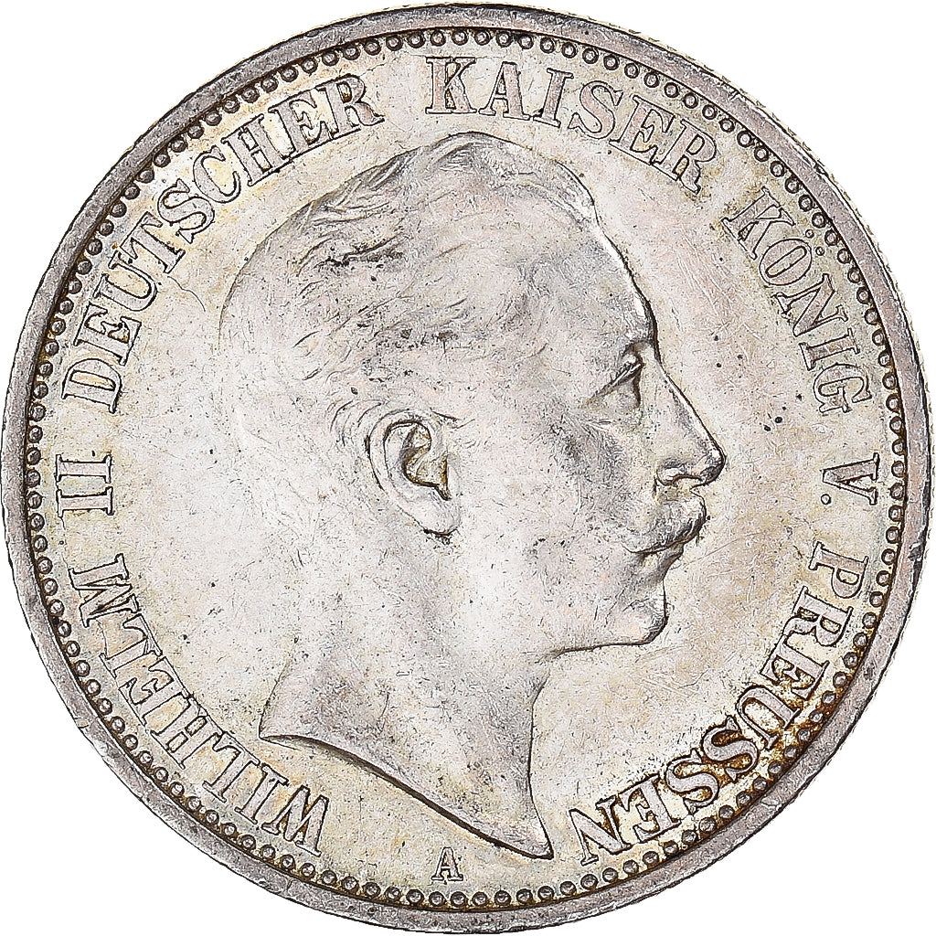 Coin, German States, PRUSSIA, Wilhelm II, 2 Mark, 1911, Berlin, AU(50-53)