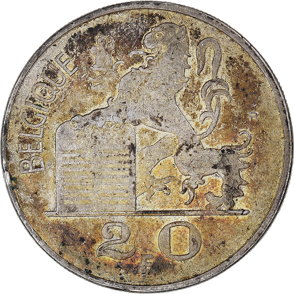 Coin, Belgium, 20 Francs, 20 Frank, 1949, EF(40-45), Silver, KM:141.1