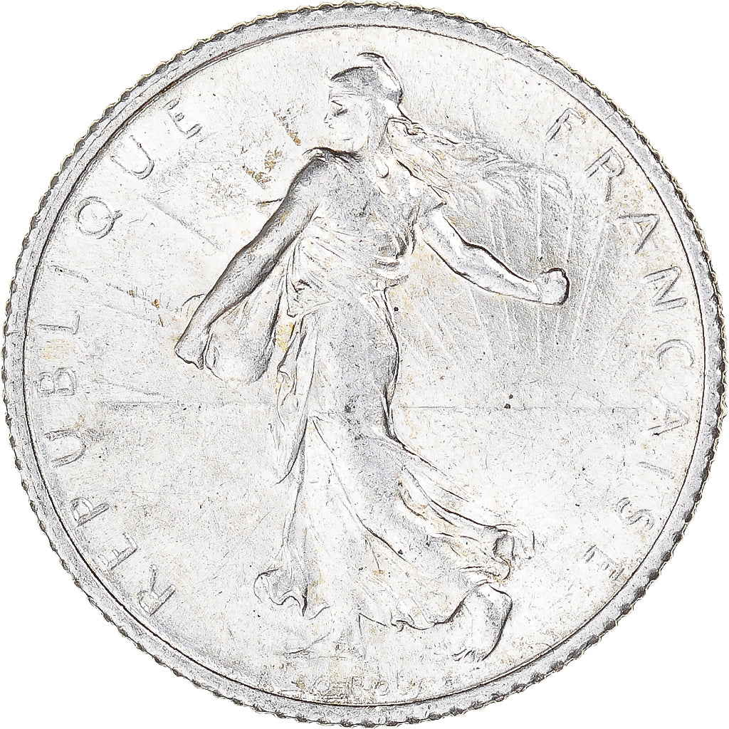 Coin, France, Semeuse, Franc, 1912, Paris, MS(60-62), Silver, KM:844.1