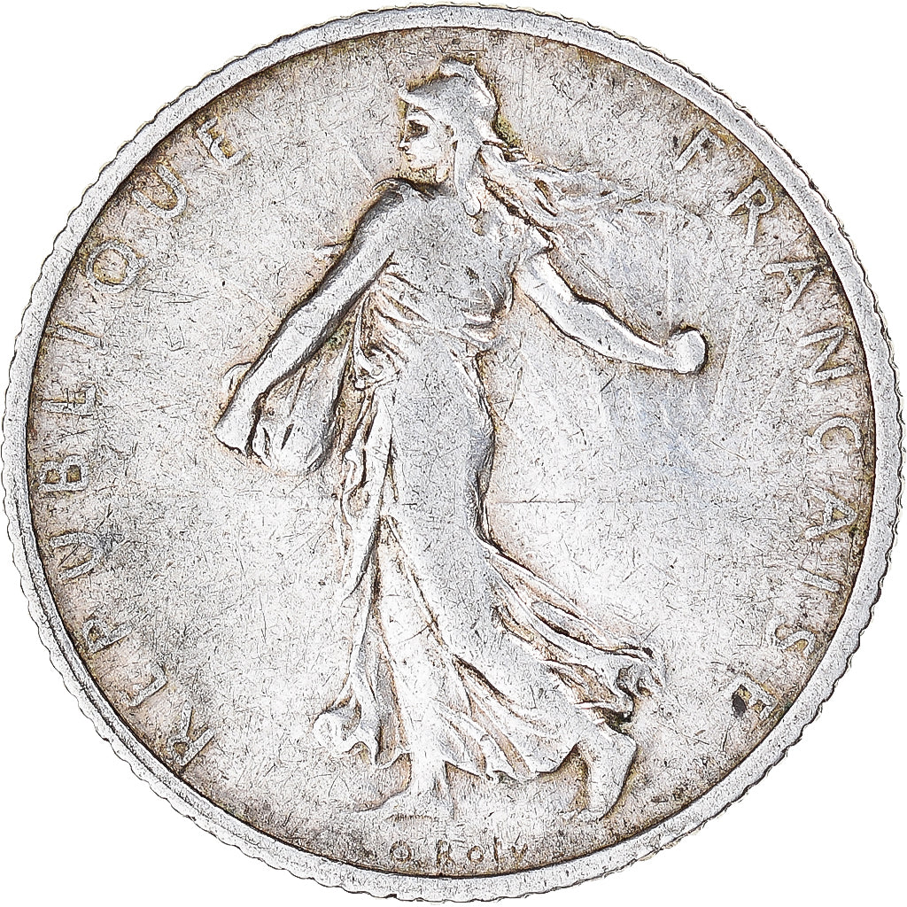 Coin, France, Semeuse, Franc, 1909, Paris, EF(40-45), Silver, KM:844.1