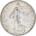 Moneda, Francia, Semeuse, Franc, 1912, Paris, BC+, Plata, KM:844.1, Gadoury:467