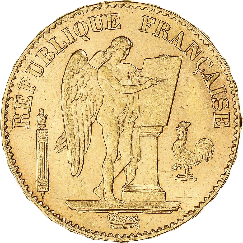 Münze, Frankreich, Génie, 20 Francs, 1874, Paris, SS+, Gold, KM:825