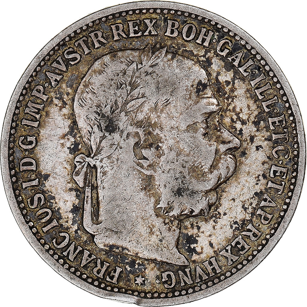 Coin, Austria, Franz Joseph I, Corona, 1893, VF(20-25), Silver, KM:2804