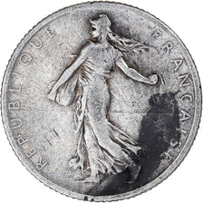 Moneta, Francia, Semeuse, Franc, 1909, Paris, BB, Argento, KM:844.1, Gadoury:467