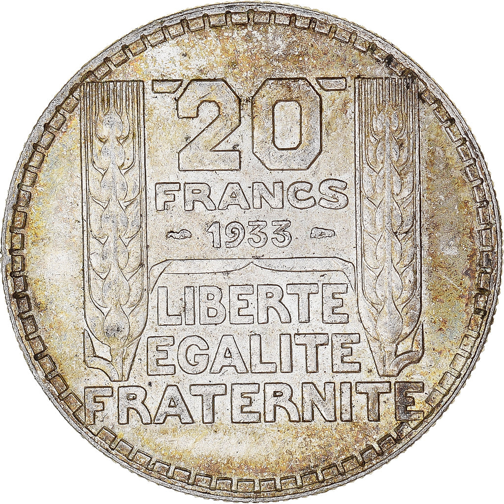 Moneta, Francia, Turin, 20 Francs, 1933, Paris, BB, Argento, KM:879, Gadoury:852
