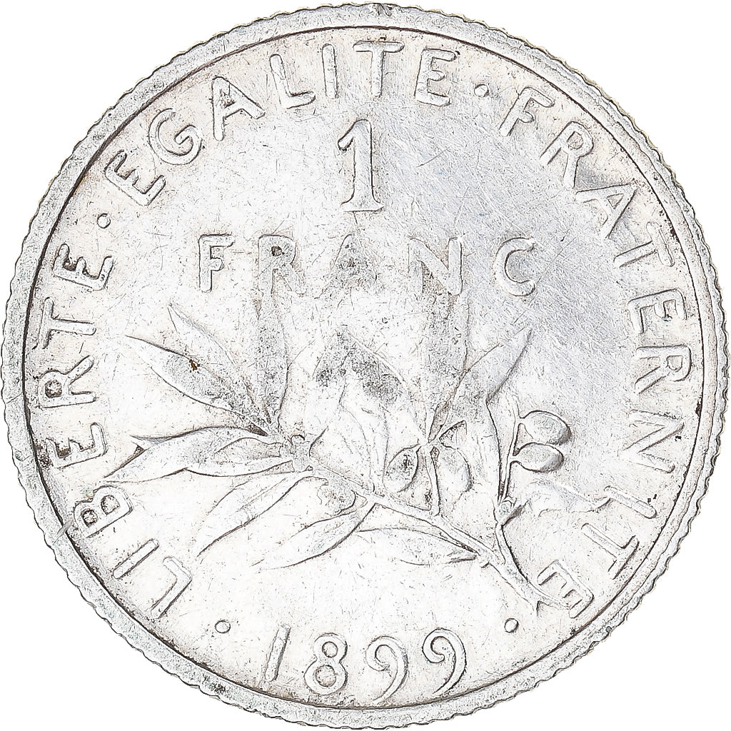 Coin, France, Semeuse, Franc, 1899, Paris, VF(30-35), Silver, KM:844.1